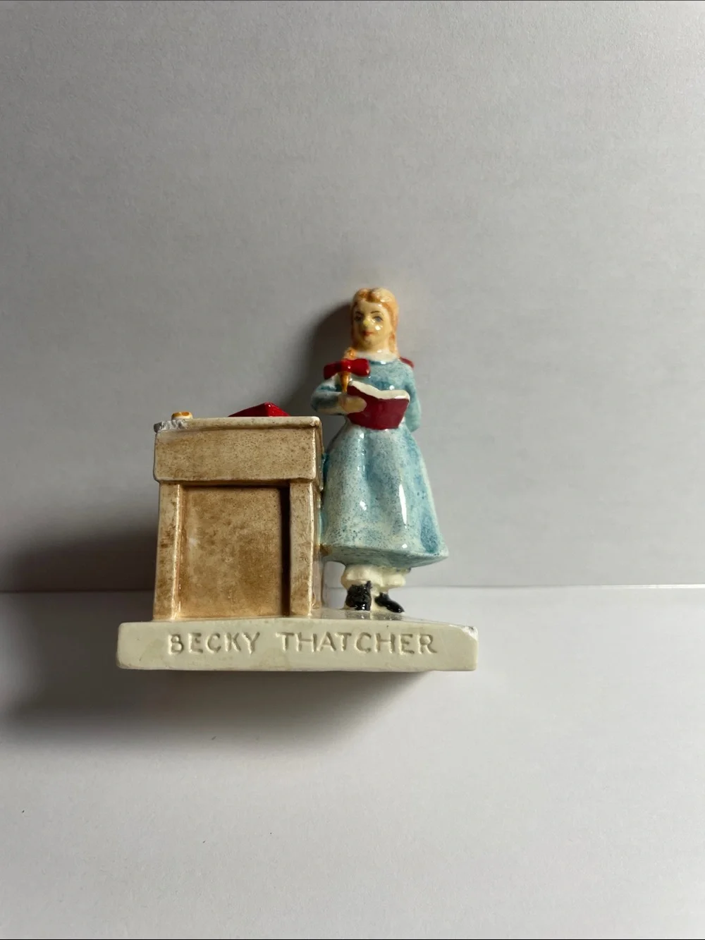 Becky Thatcher Ceramic Figurine - Blue Dress Home Accent